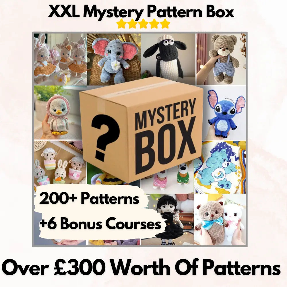 XXL Mystery Crochet Pattern Box (One Time Offer) - 200+ Patterns + 6 Bonus Courses